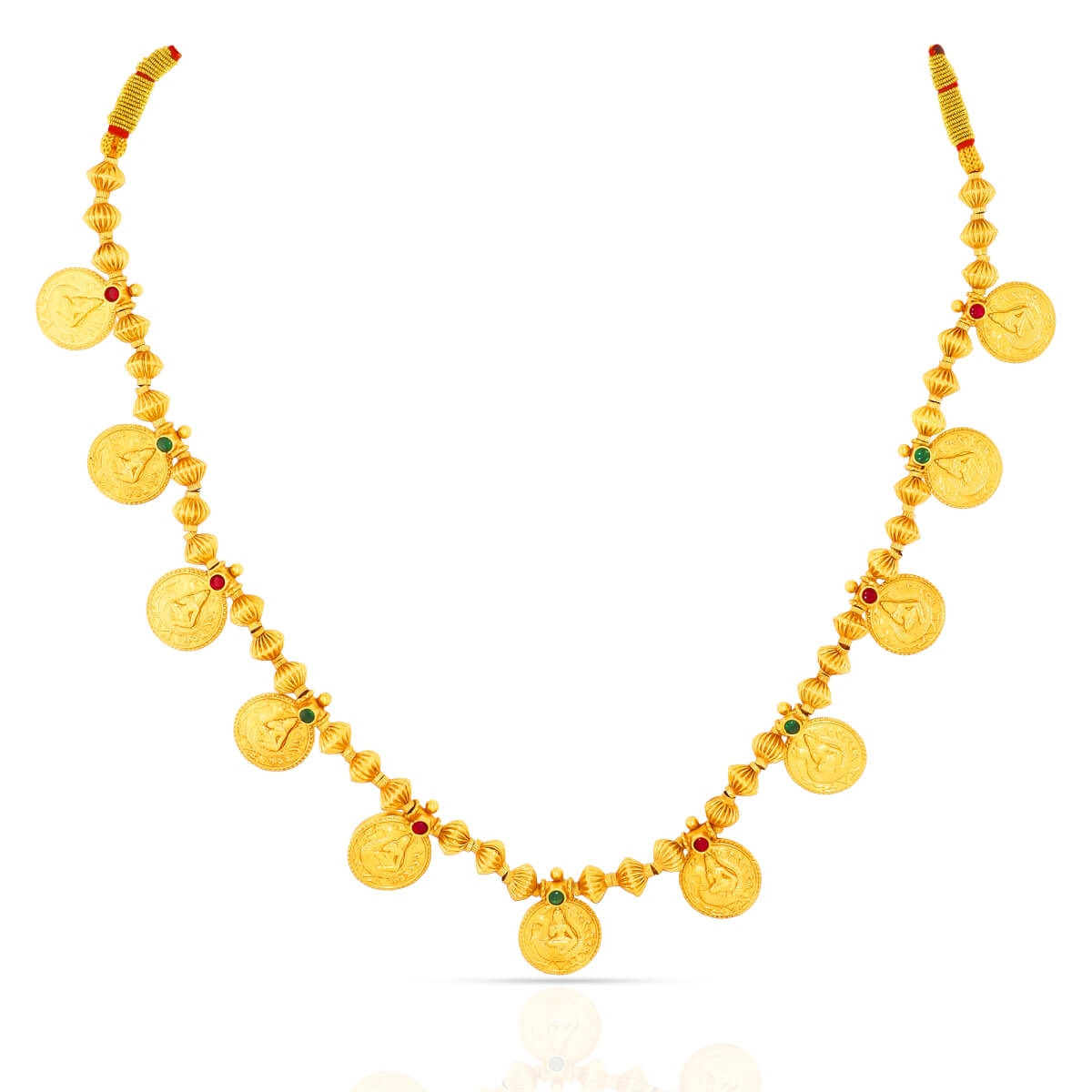 Golden Symphony Coin Necklace Set In Gold Plated