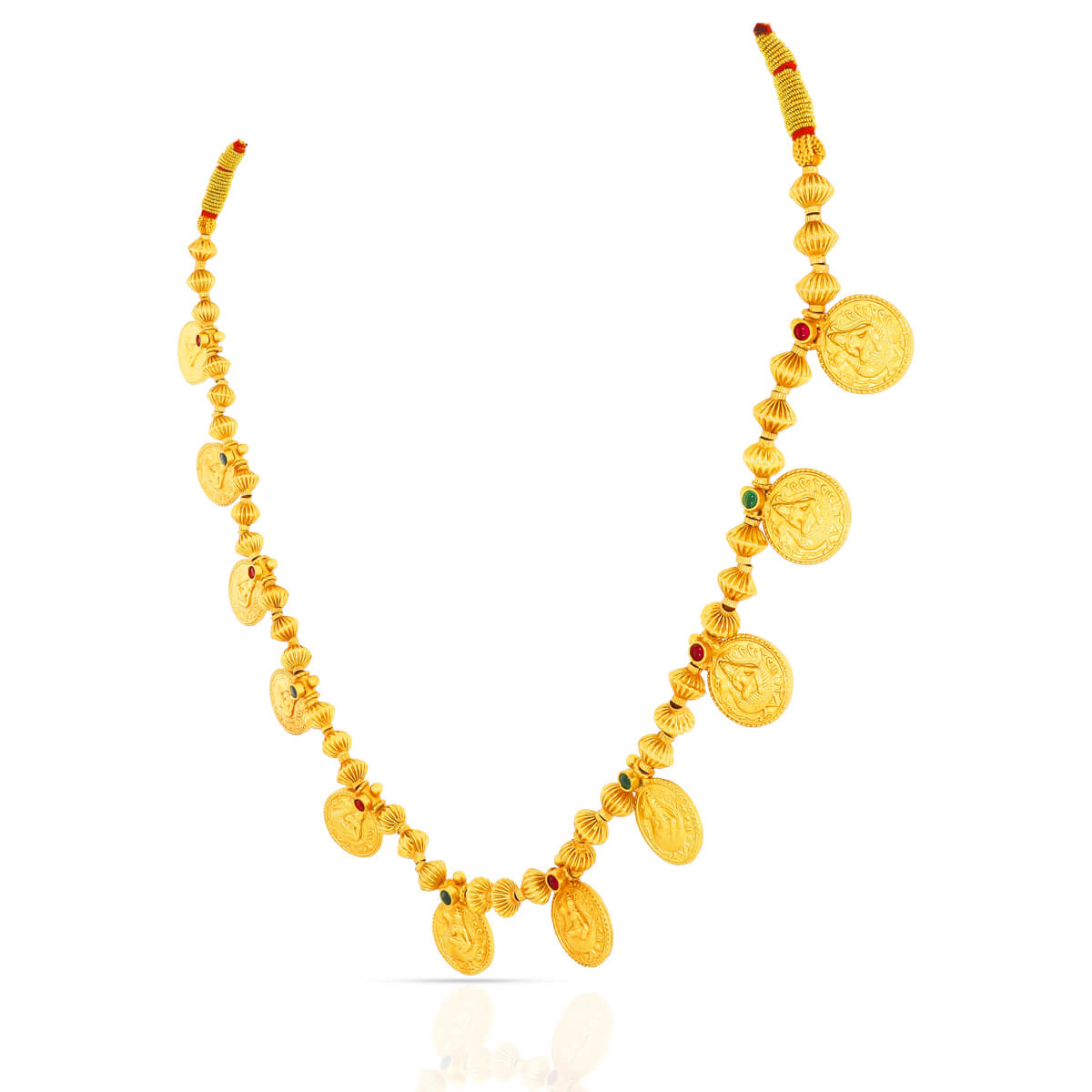 Golden Symphony Coin Necklace Set In Gold Plated