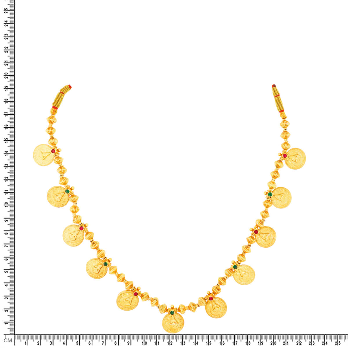 Golden Symphony Coin Necklace Set In Gold Plated