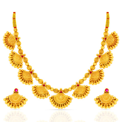 Majestic Gold Plated Silver Necklace Set