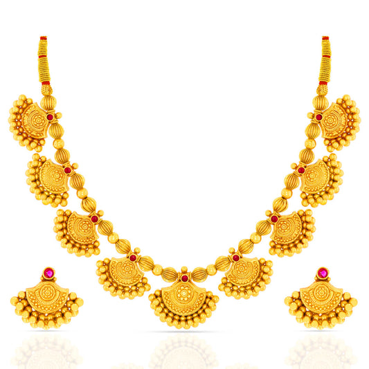 Majestic Gold Plated Silver Necklace Set