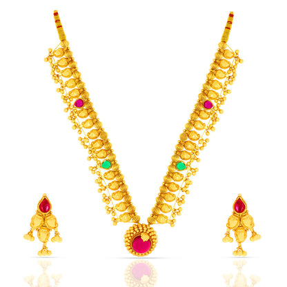 Regal Saaj Necklace Set In Gold Plated