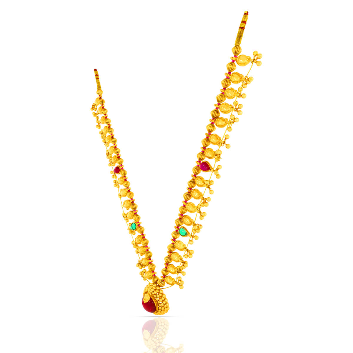 Majestic Saaj Necklace Set In Gold Plated