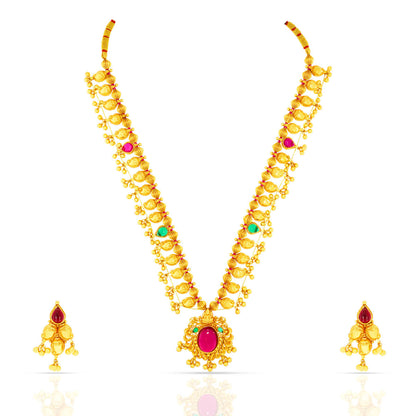 Heritage Saaj Necklace Set In Gold Plated