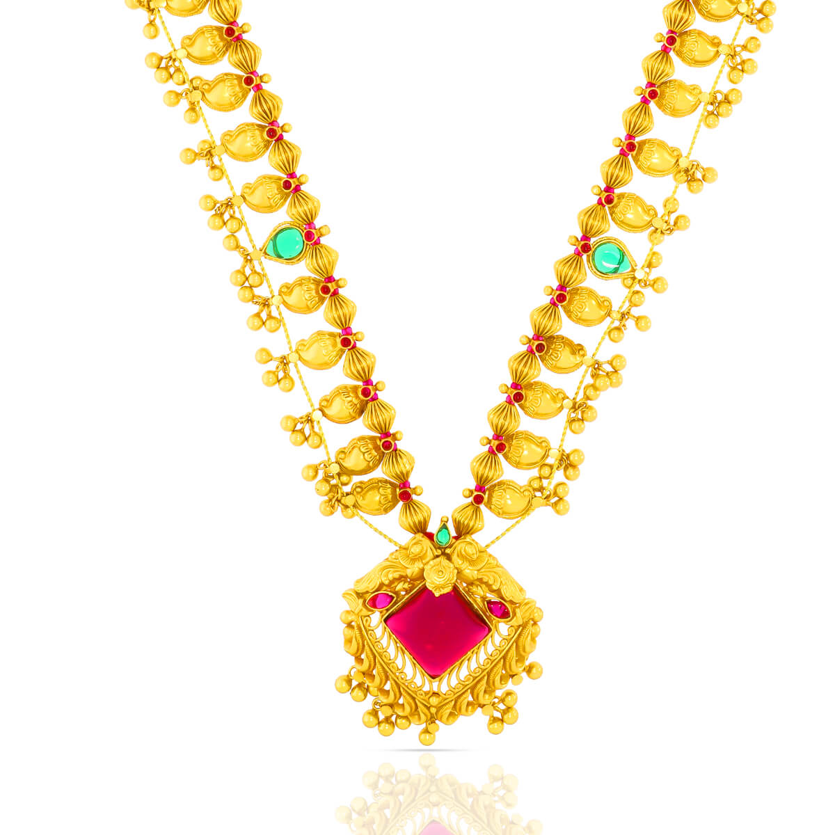 Elegant Saaj Necklace Set In Gold Plated