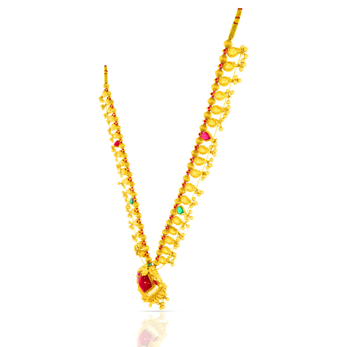 Elegant Saaj Necklace Set In Gold Plated