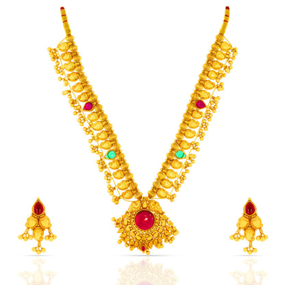 Royal Saaj Necklace Set In Gold Plated