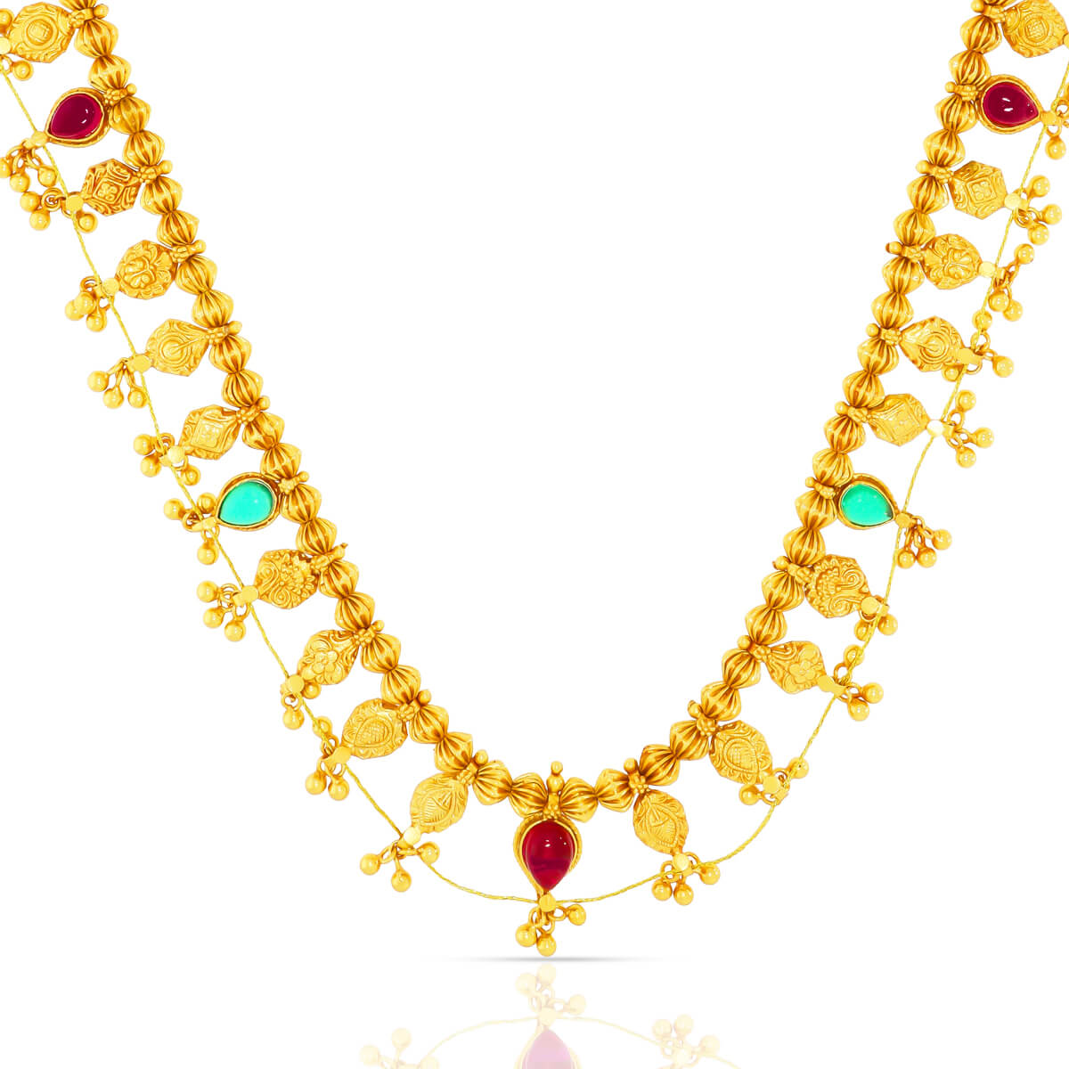 Classic Saaj  In Gold Plated Necklace Set