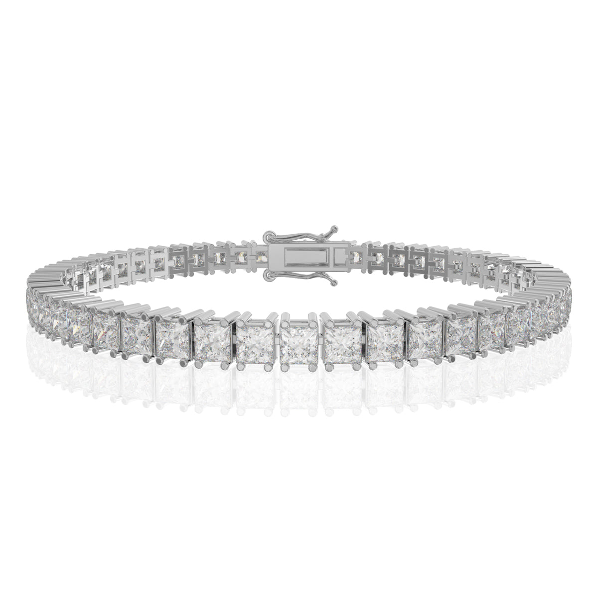 Sparkly Diamond Tennis Bracelet In Silver