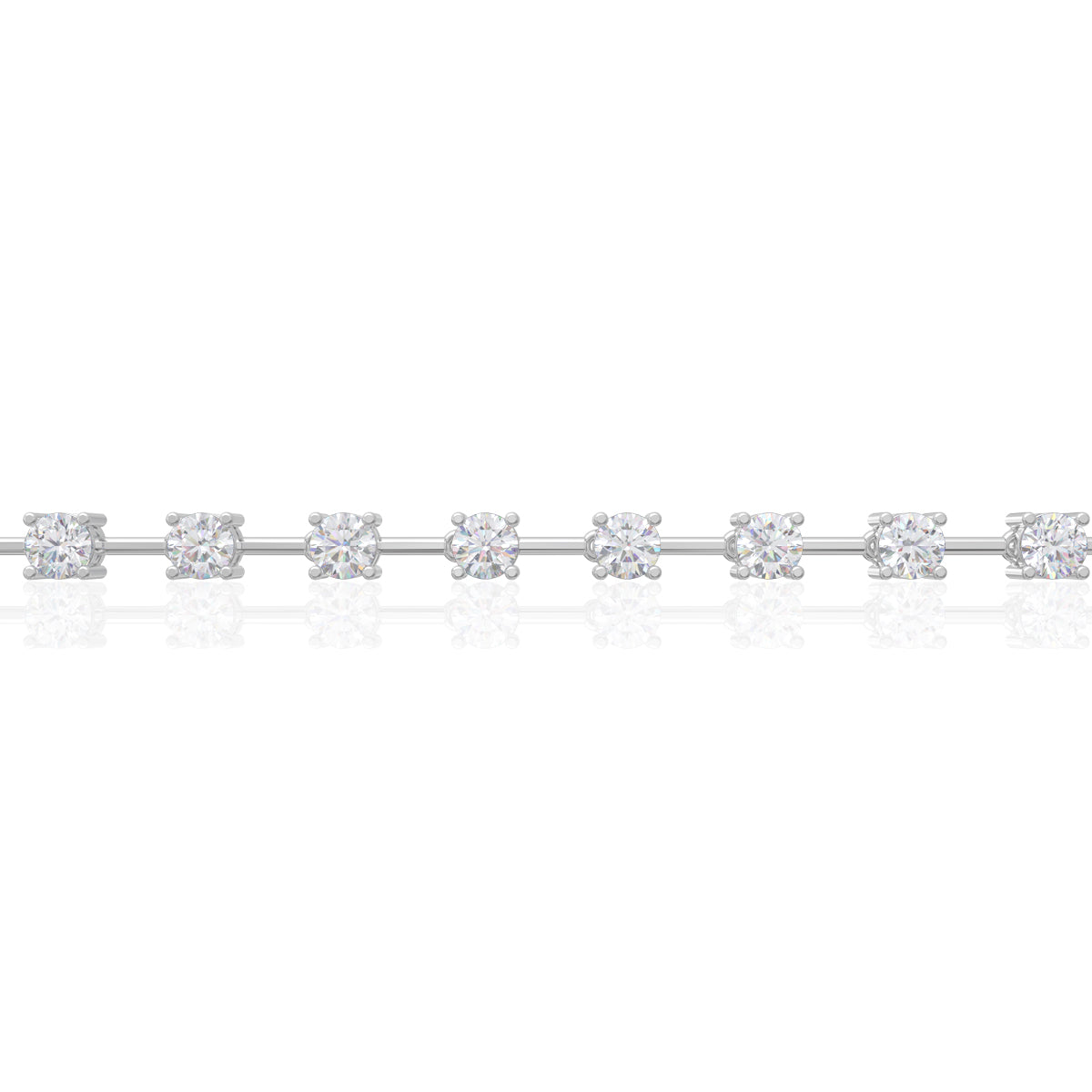 925 Sterling Silver Crystal Cubic Zirconia Tennis Diamond Bracelet