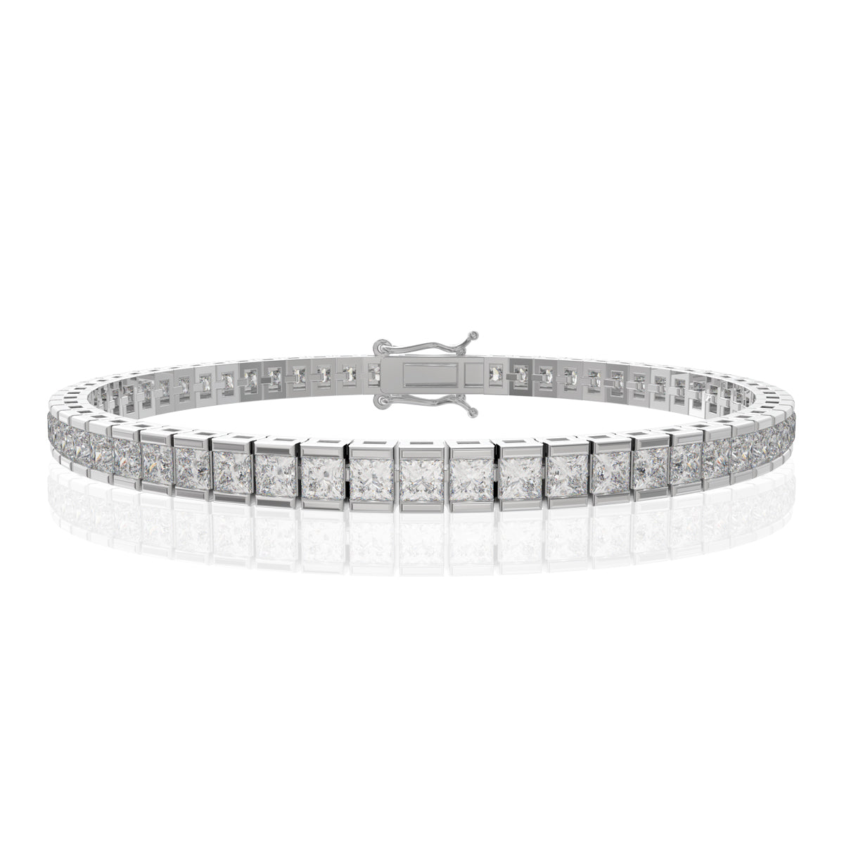 925 Sterling Silver Cubic Zirconia Classic Tennis Bracelet