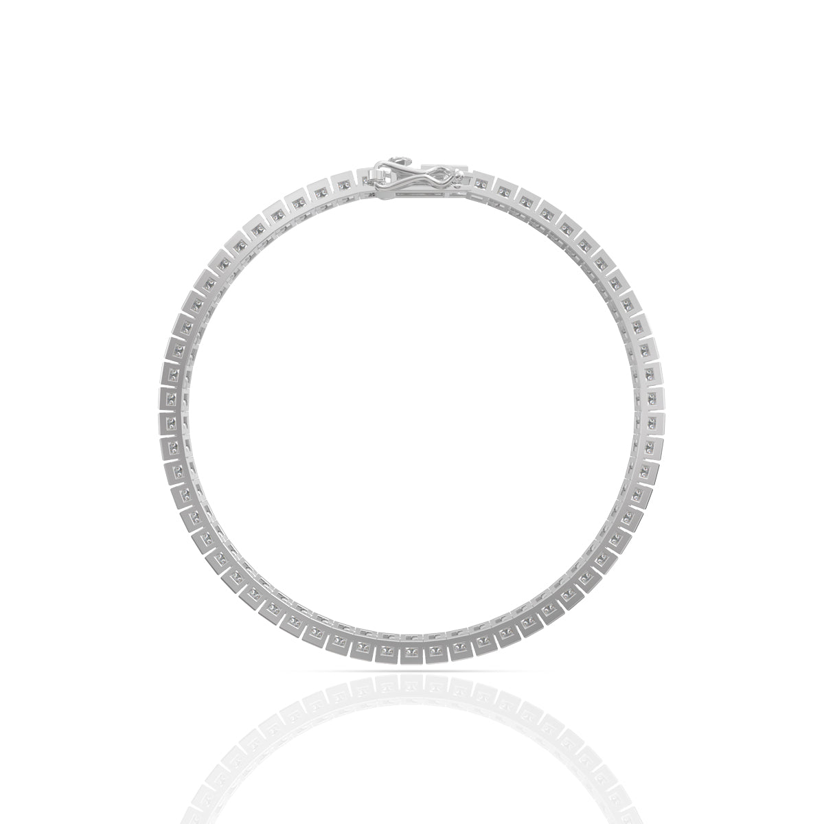 925 Sterling Silver Cubic Zirconia Classic Tennis Bracelet