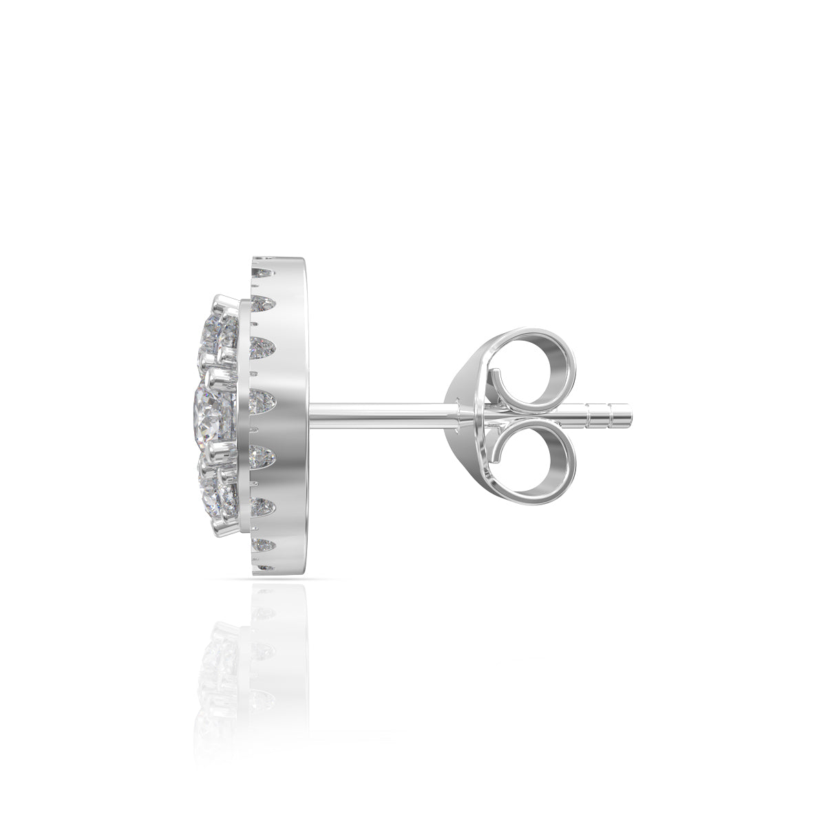 Sterling Silver Elegance Bold Diamond Earrings