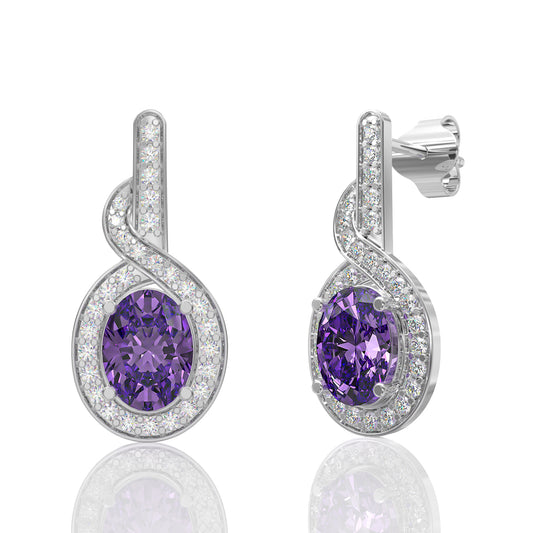 Curving Glory Diamond Earring