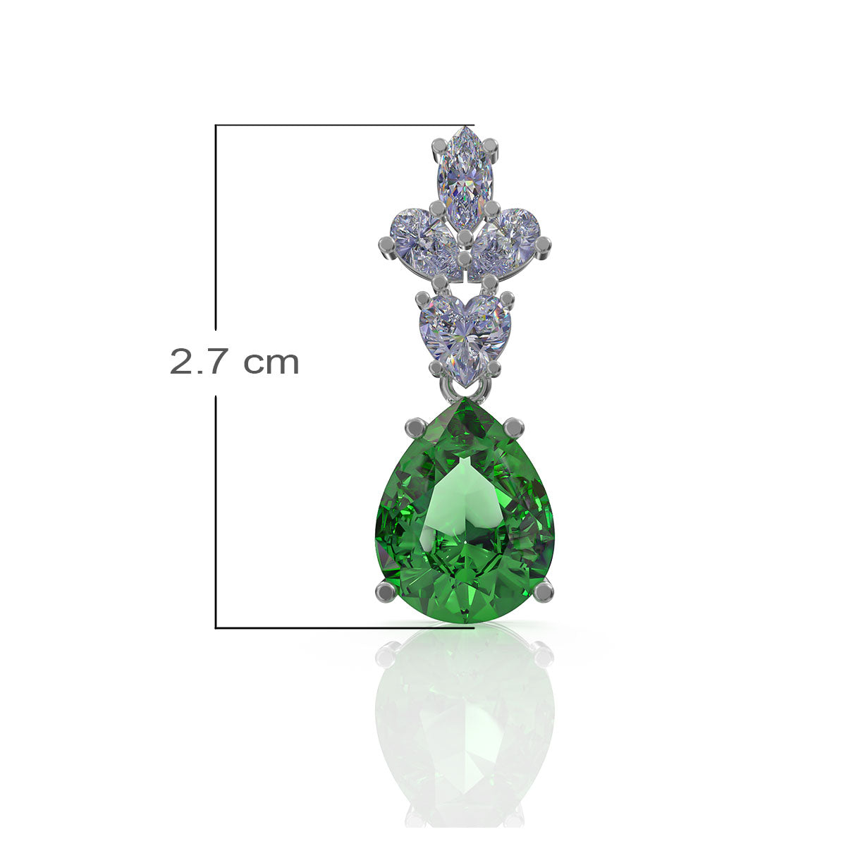 Crystal Green Diamond Earring