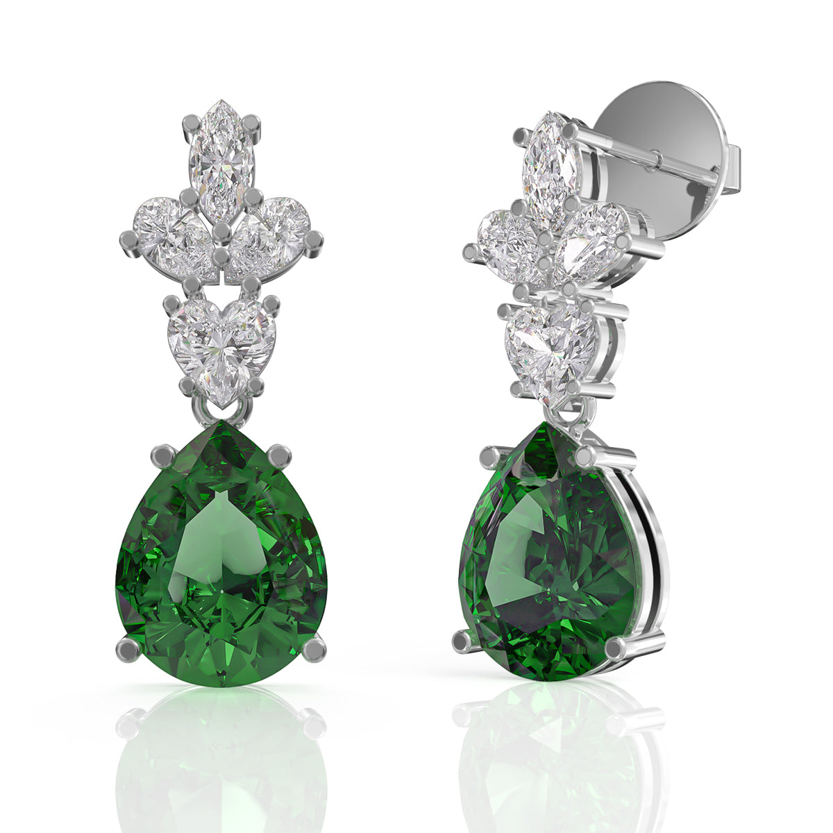 Crystal Green Diamond Earring