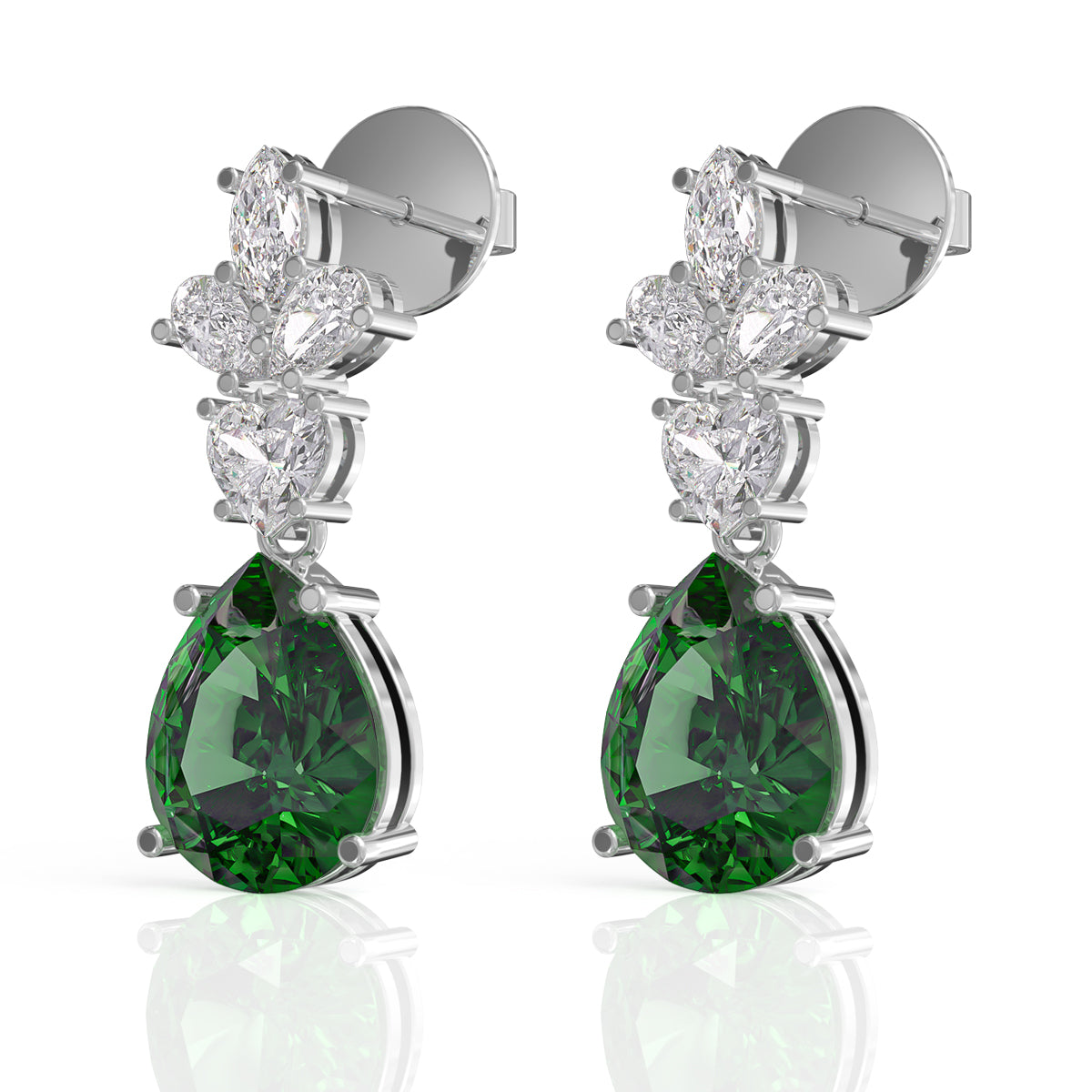 Crystal Green Diamond Earring