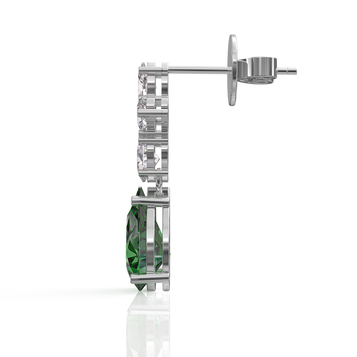 Crystal Green Diamond Earring