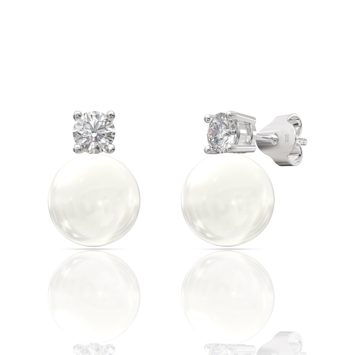 Pearly Diamond Earring