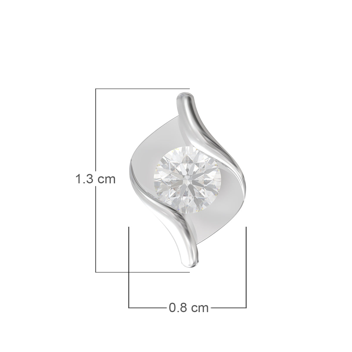 Silver Solitaire Spark Studs