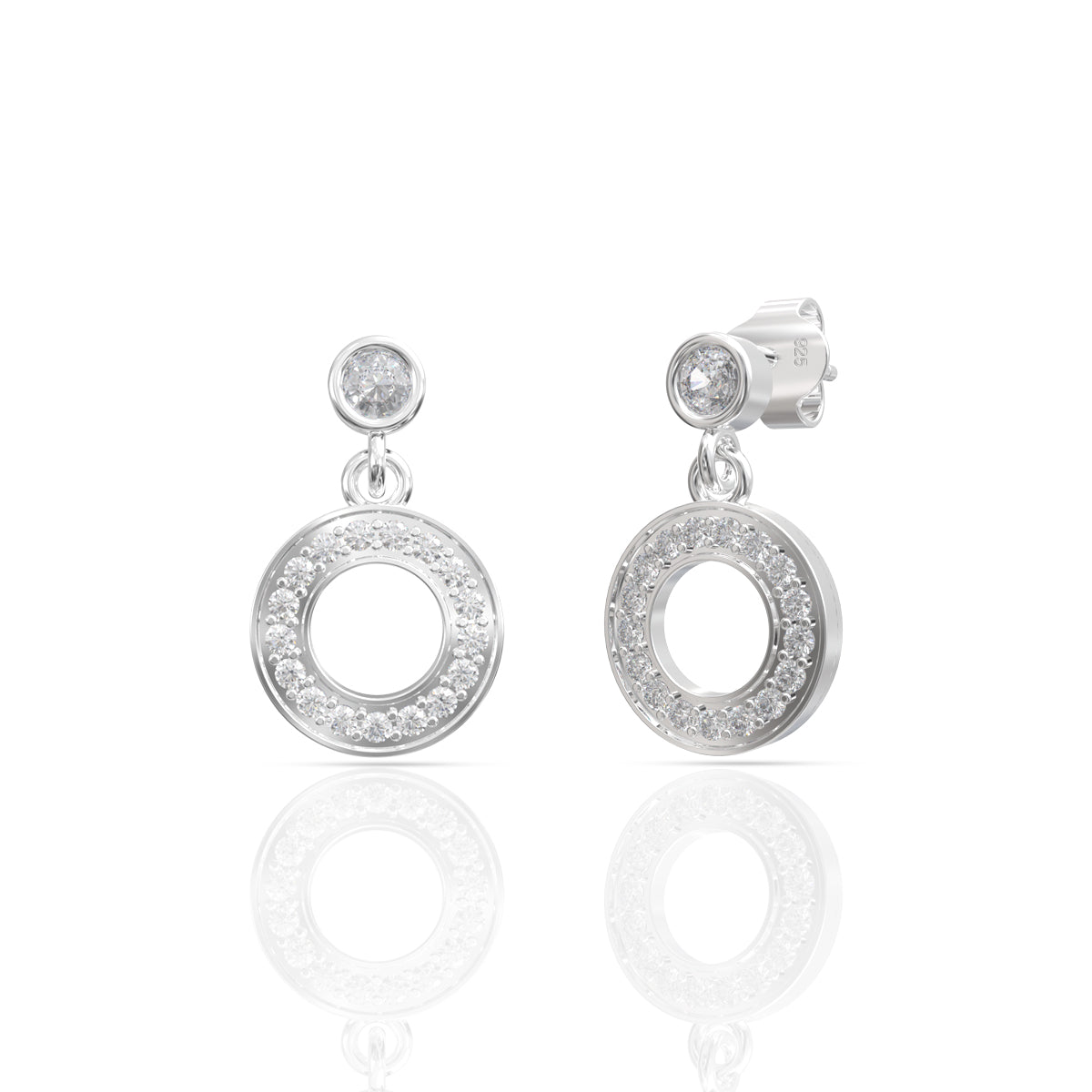 Hollow Zircon Drop Earrings