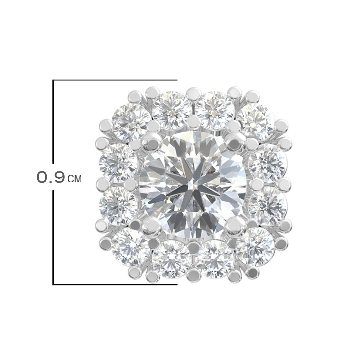 Silver Zircon White Sunshine Studs