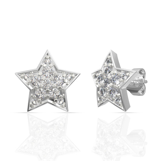 Silver Mini Star Earrings