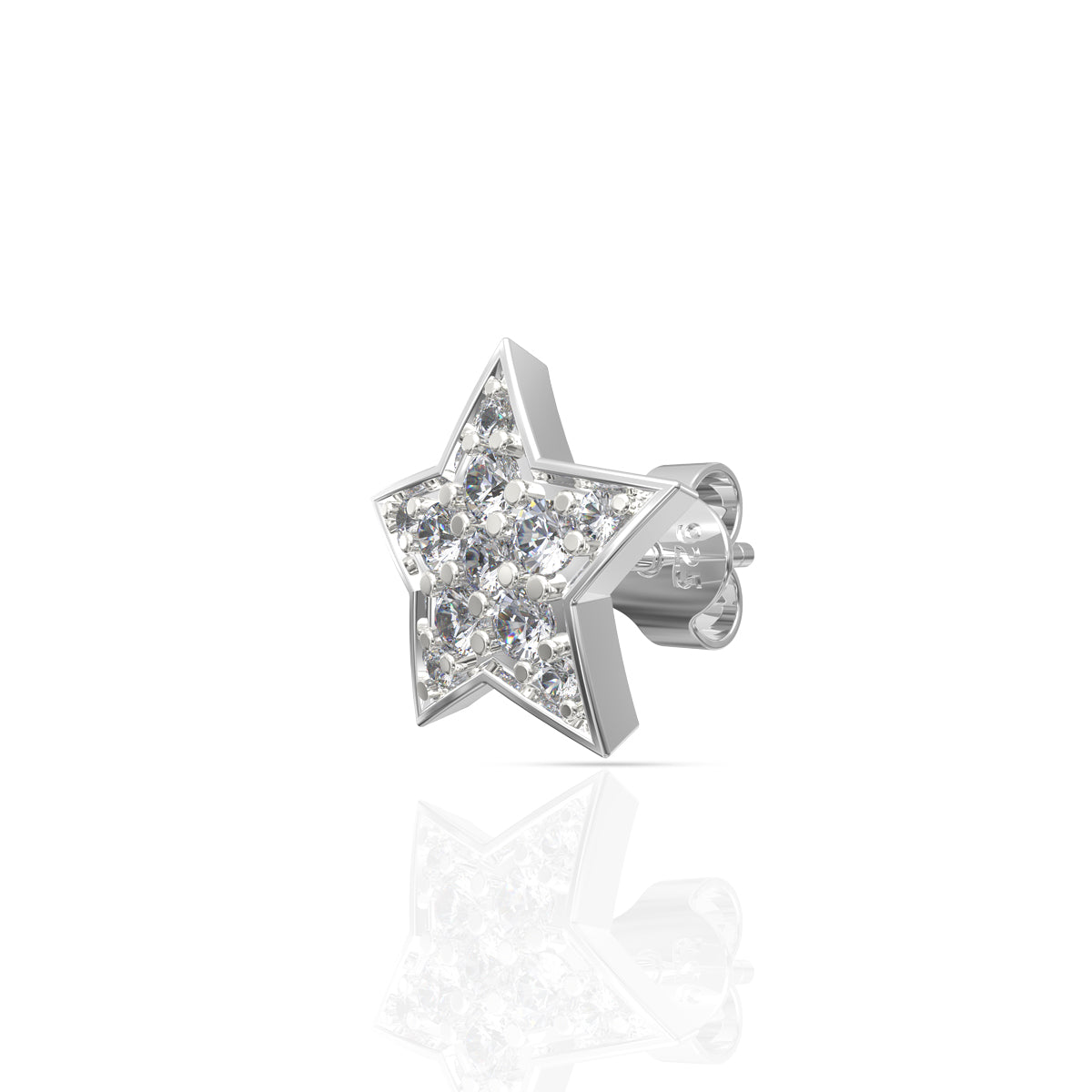 Silver Mini Star Earrings