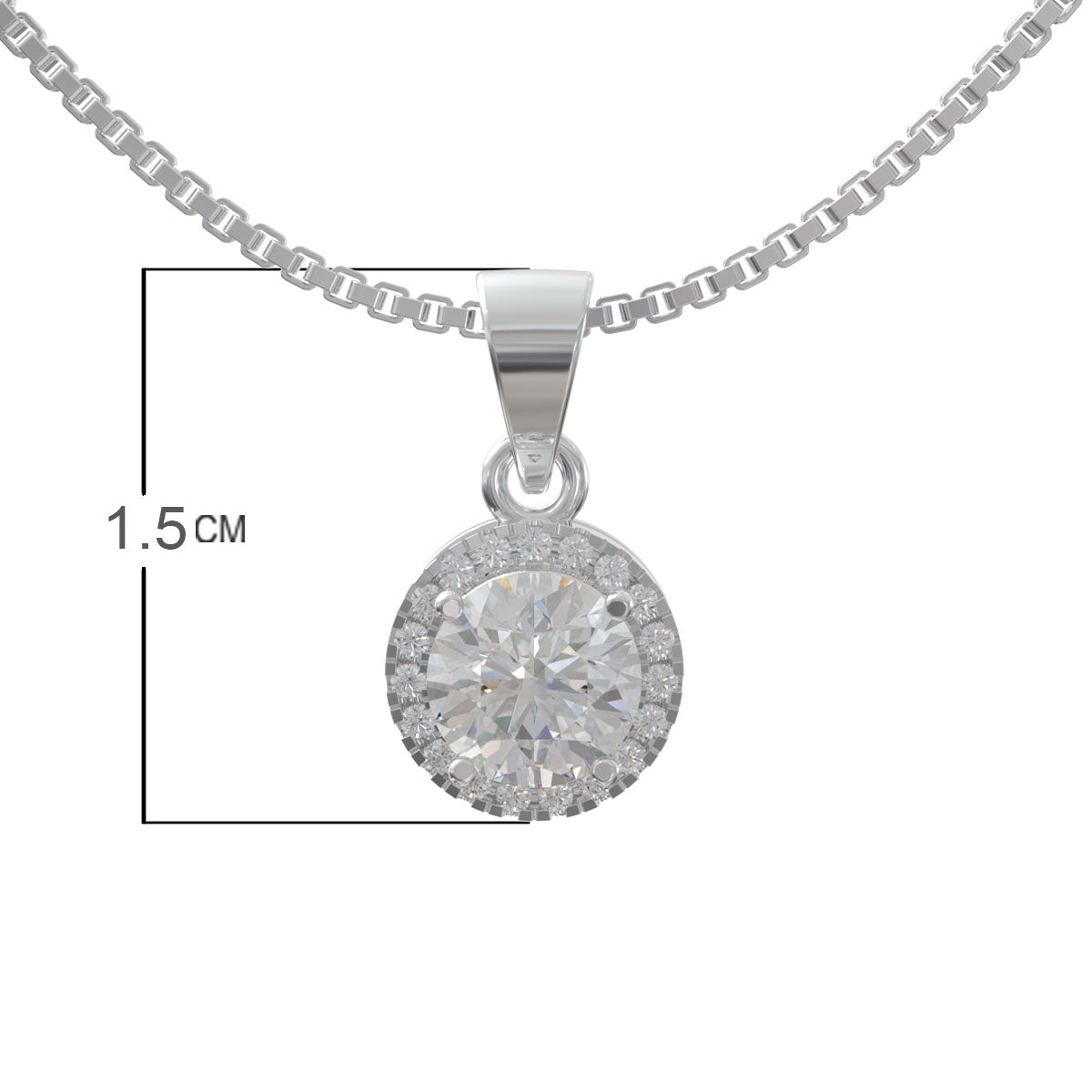 Stunning Silver Solitaire Pendant