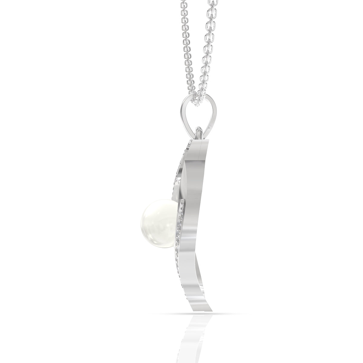 Pearl in Twist Pendant with Chain