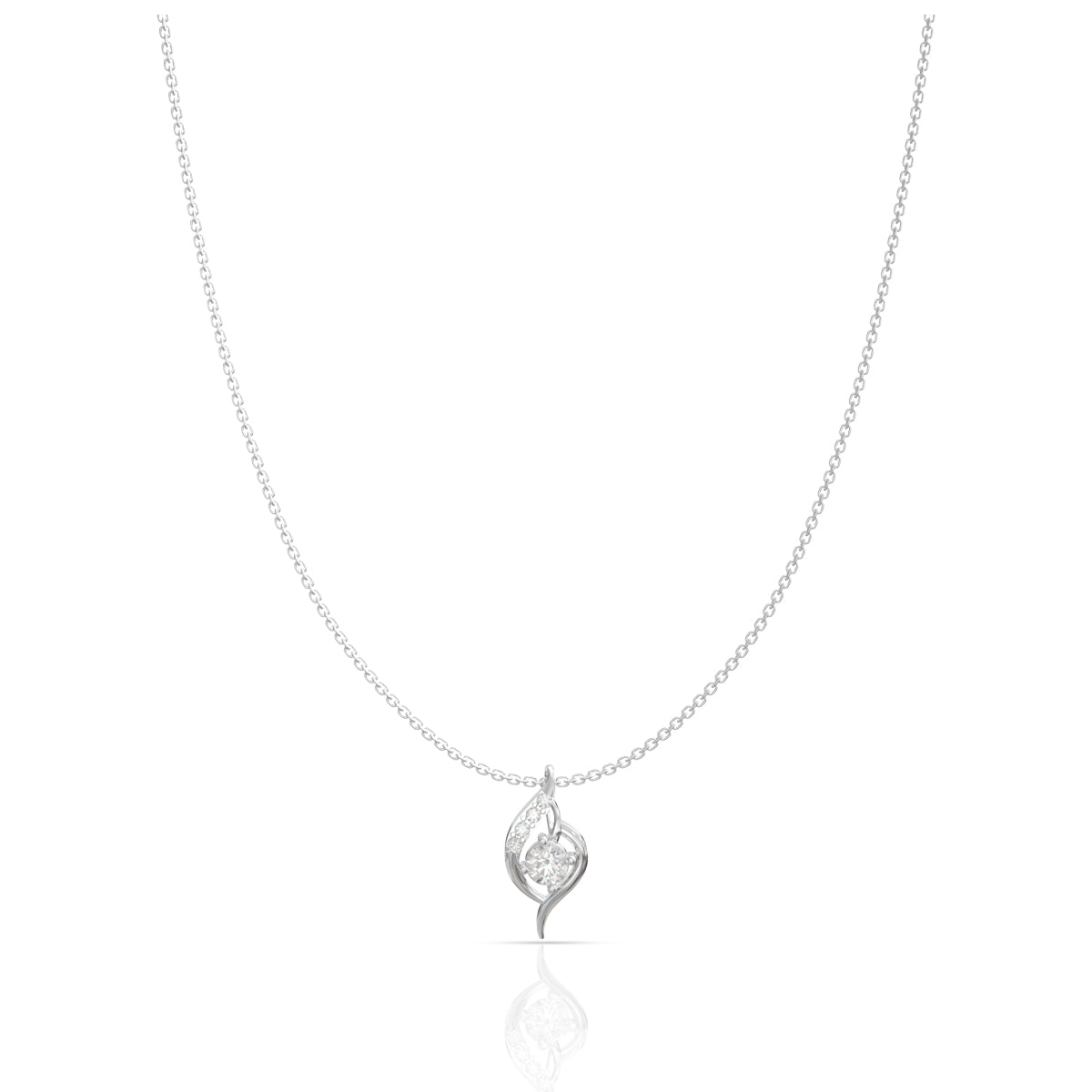 Silver Pearl Maiden Pendant with Link Chain