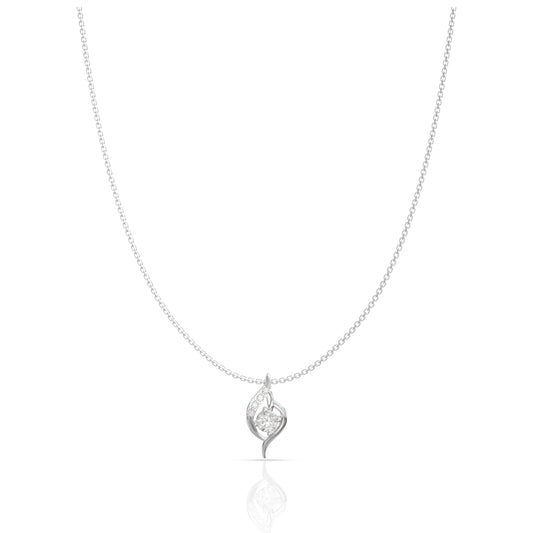 Silver Pearl Maiden Pendant with Link Chain