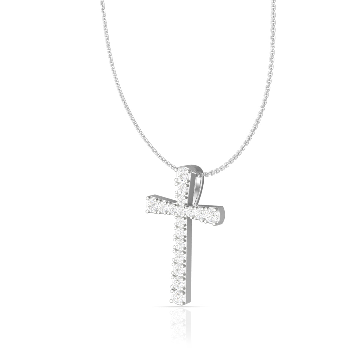 925 Sterling Silver Divine Cross Pendant with Link Chain