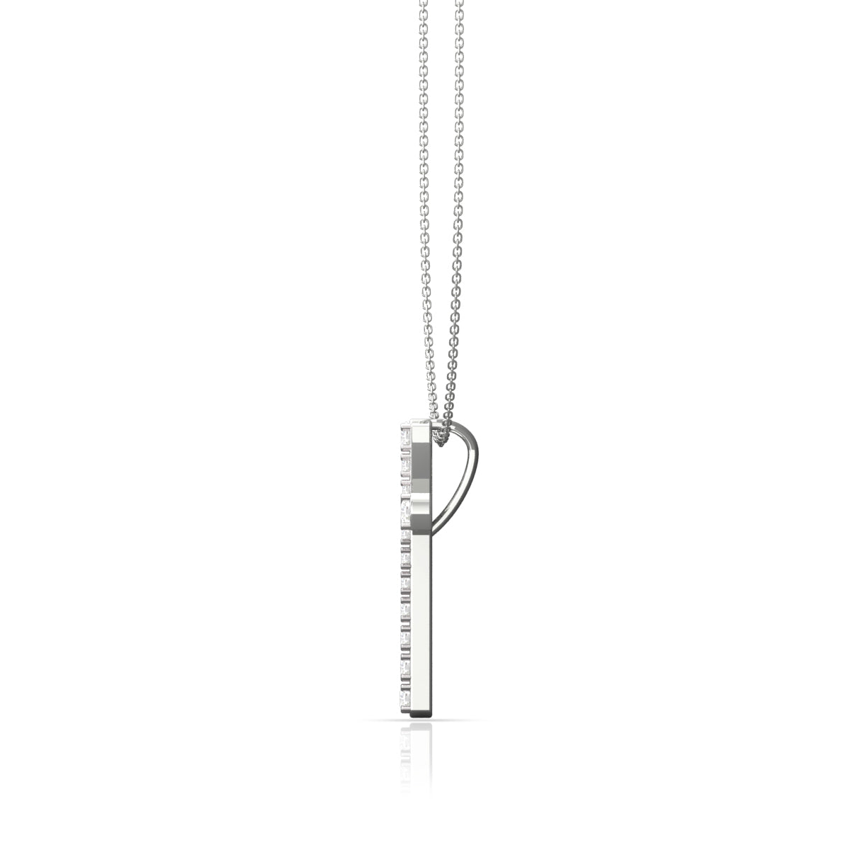 925 Sterling Silver Divine Cross Pendant with Link Chain