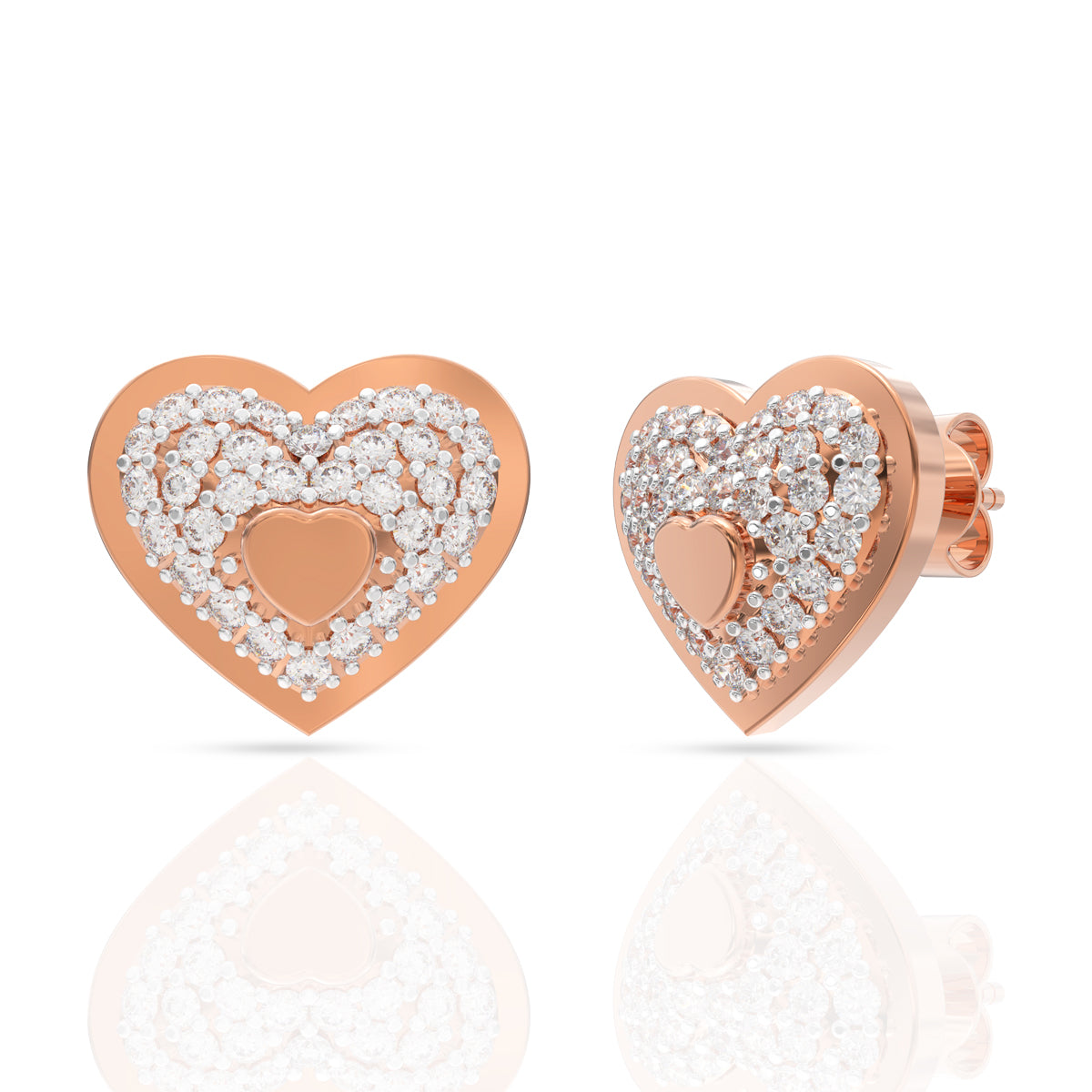 Sterling Silver Heart Pendant Set