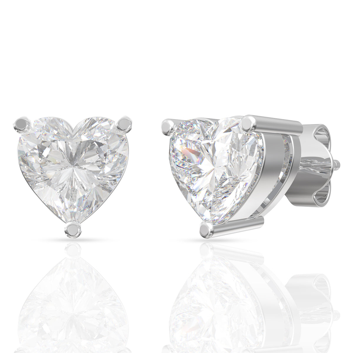 Alluring Diamond Heart Pendant Set