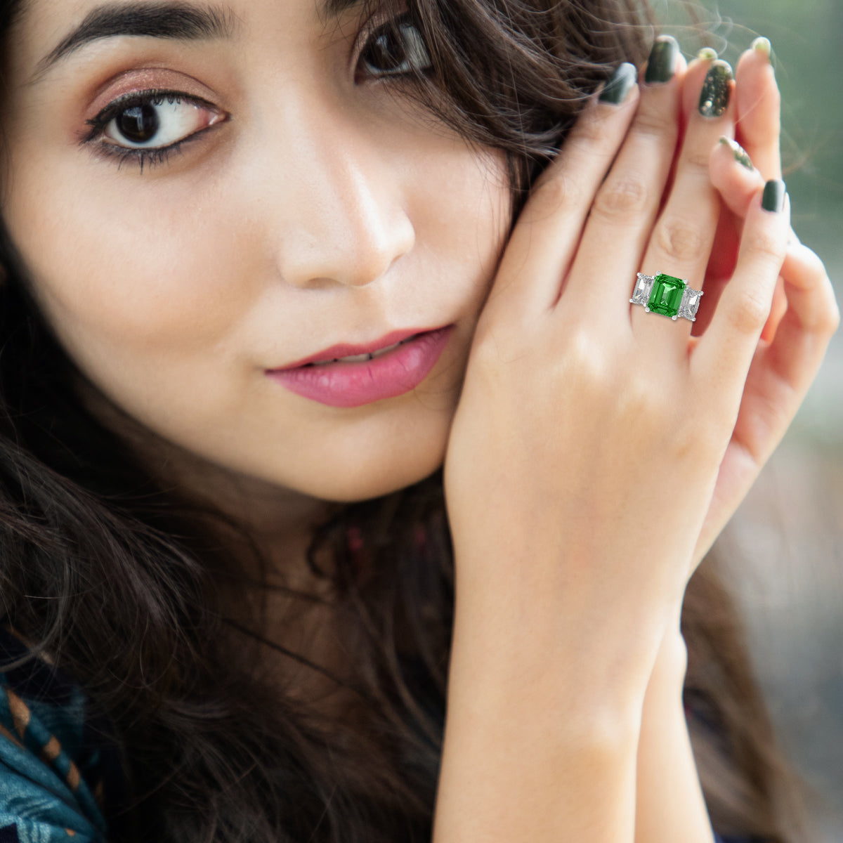 Green Crystal Ring