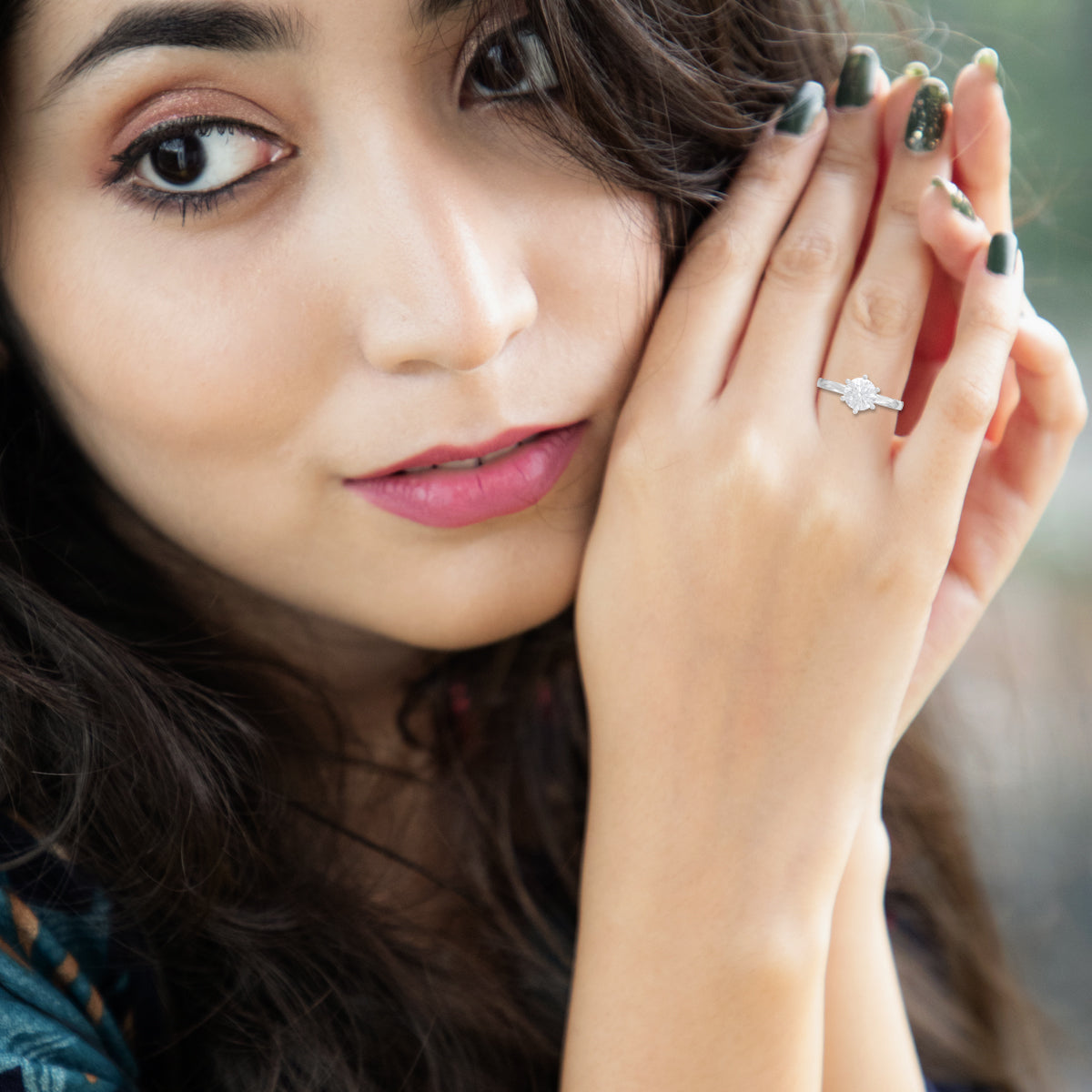 Silver Bezel Diamond Ring