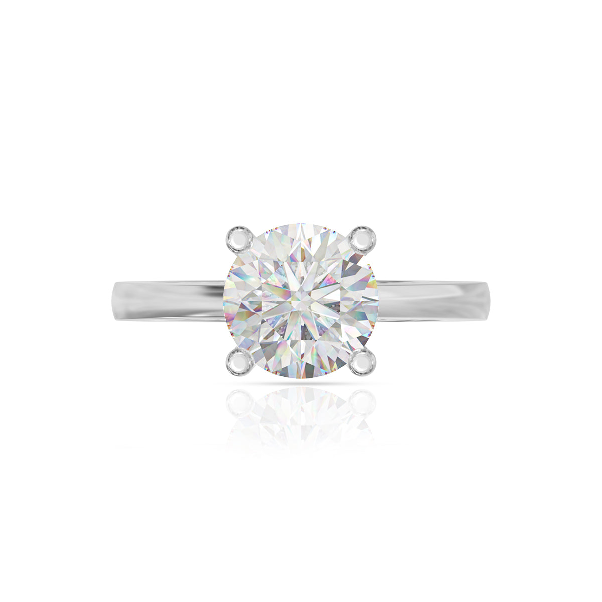 925 Sterling Silver White American Diamond Silver Zircon Vintage Ring