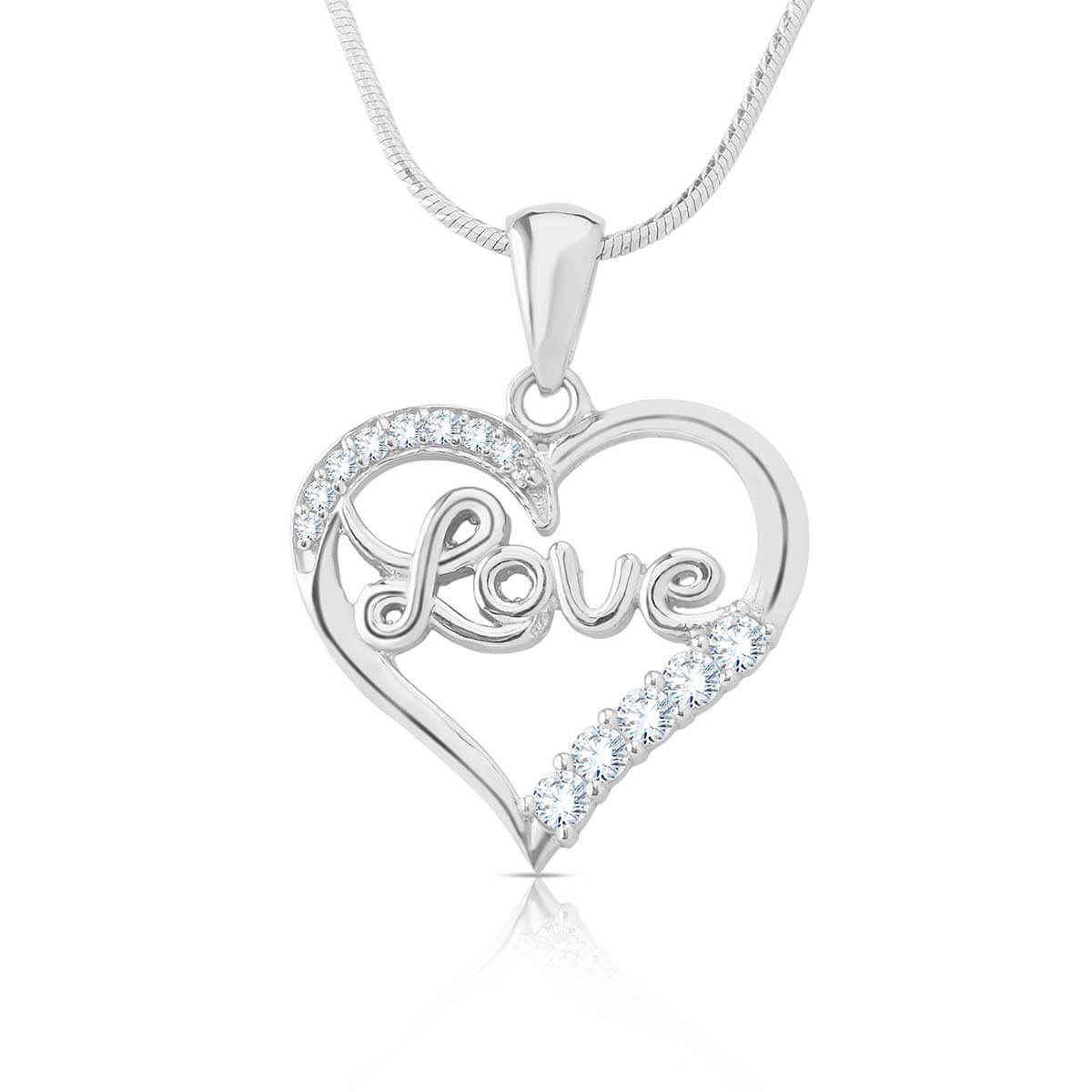 In Love Silver Heart Pendant